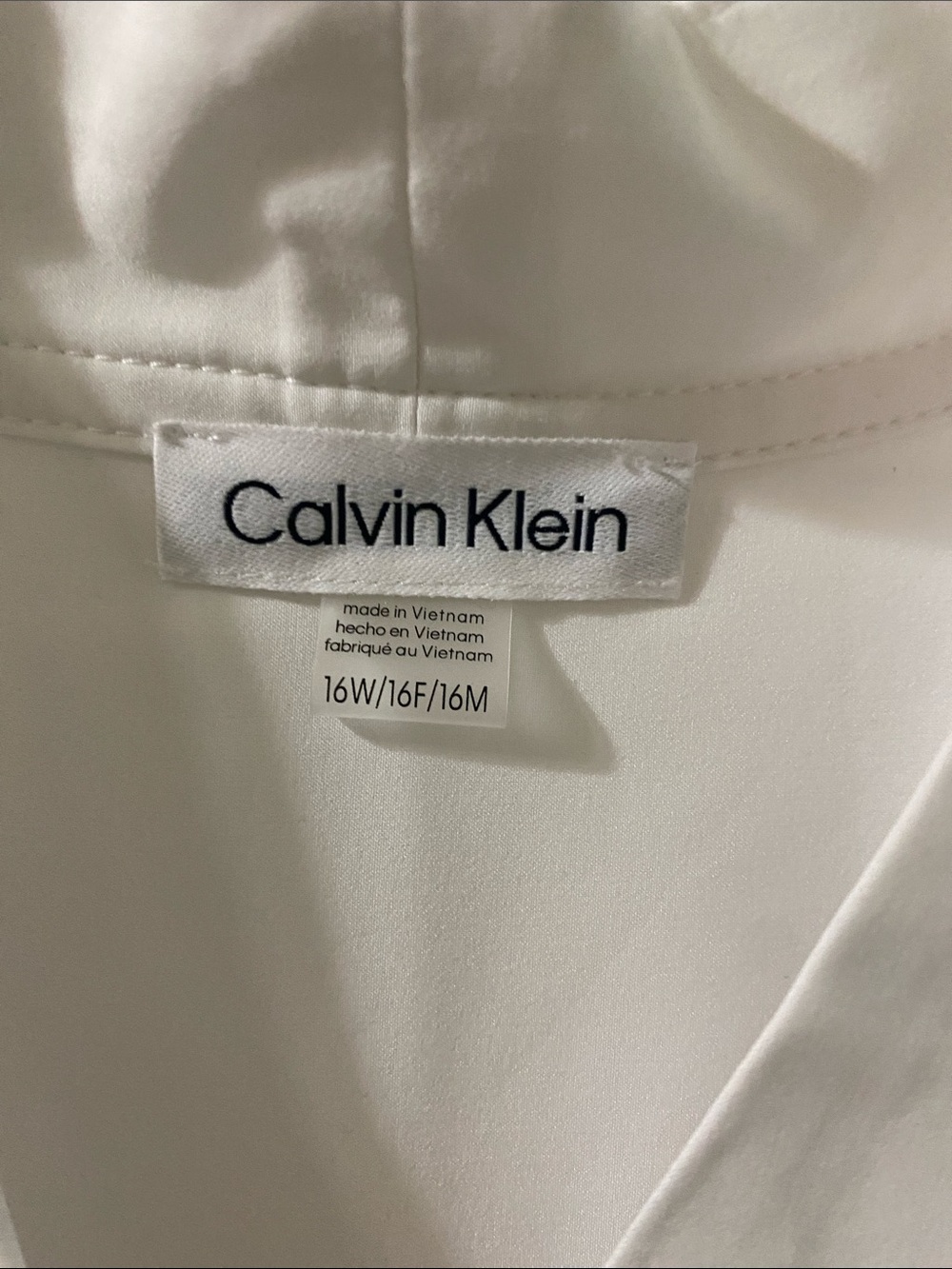Calvin Klein White Midi Dress with Brown Belt - Picture 2 of 7